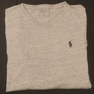 Ralph Lauren Polo Mens Gray V-Neck